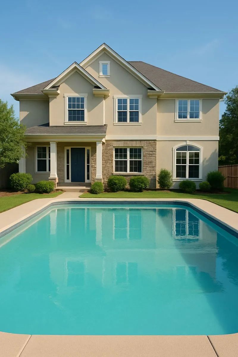 Pool after professional service